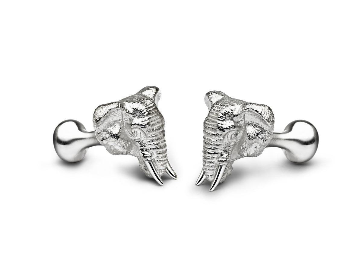 Silver elephant clearance cufflinks