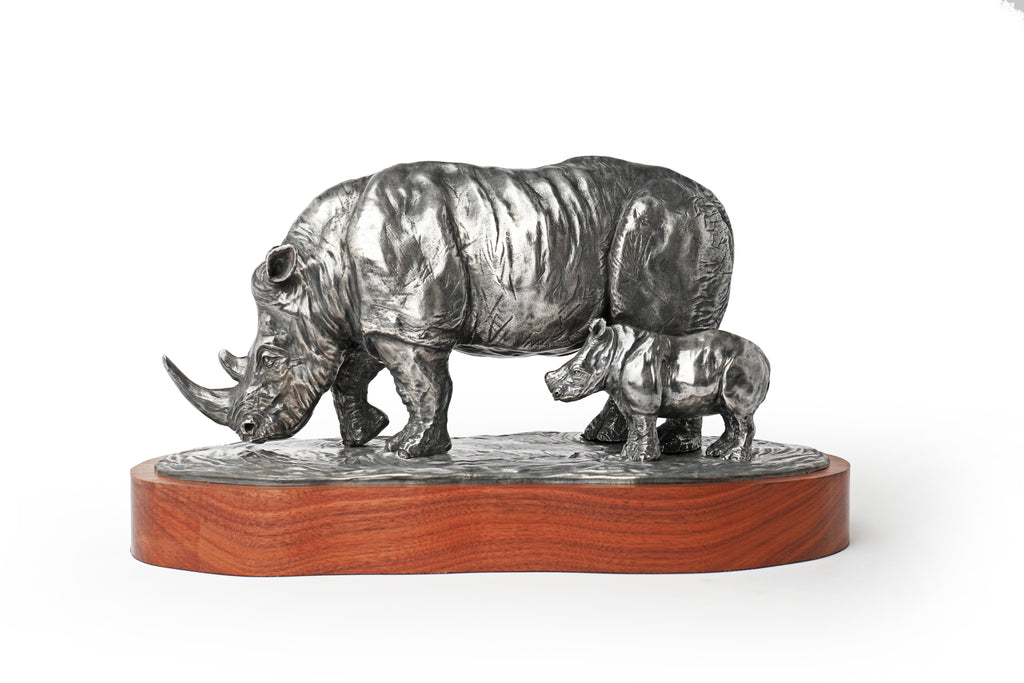 Study of a Rhino and Calf