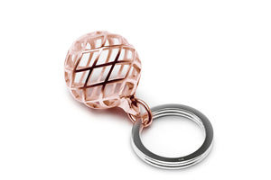 Keyring In Rose Gold Plated Silver